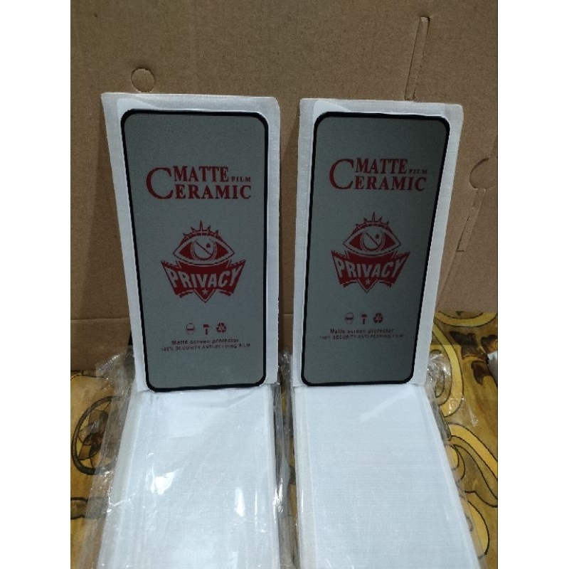 TG Tempered Glass Ceramic Spy Vivo V15 Anti Gores Matte Privacy