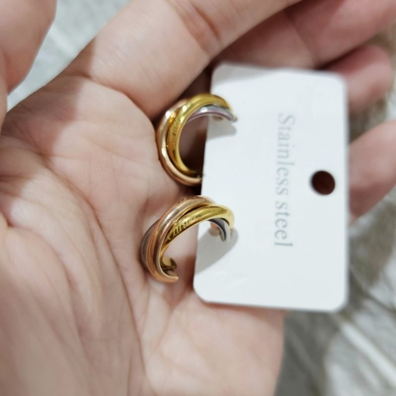 Anting Titanium Asli Premium Quality Anti karat anti alergi Stainless steel anti karat anti alergi Anting Premium Quality At77293