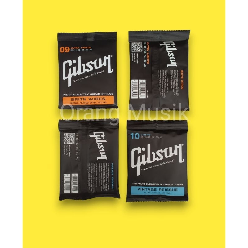 Senar Gitar Elektrik Gibson Ukuran 09 dan 010 - Senar Gitar Gibson