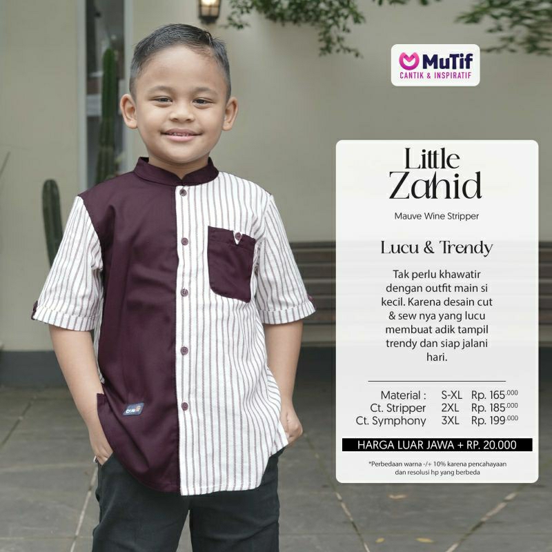 Mutif Sarimbit Zahny Mauve Wine Stripper Mutif Man Zahid Little Mutif Zahny Zahid Baju Muslim Gamis Sarimbit Keluarga Family Series Terbaru Ori Lebaran 2023