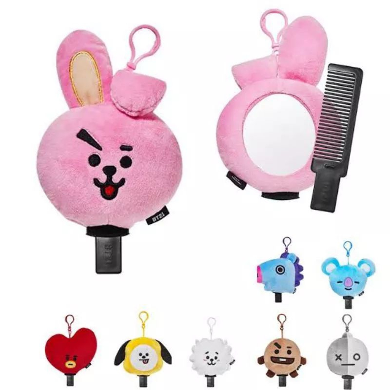 READY BONEKA SISIR CERMIN GANCI BTS MANG BT21 PLISH DOLL KOREA ORIGINAL IMPORT LINE FRIENDS PLUSH MI