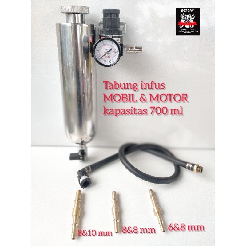 Alat Servis Injektor Mobil Motor Tabung infus Injeksi Mobil motor kapasitas 700 ml