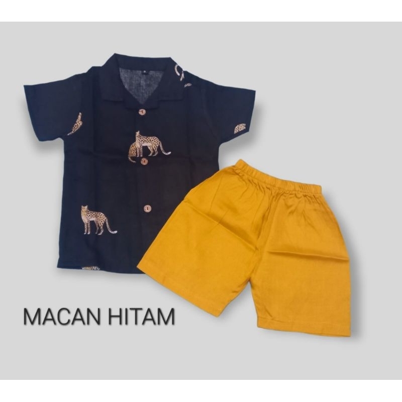 Setelan anak motif binatang setelan rayon anak motif karakter setelan anak