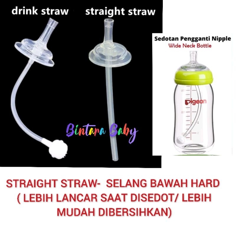 Straw Replacer Pigeon Wideneck / Dot Sedotan Pengganti Nipple untuk Botol Susu Pigeon Wide neck / Sedotan Pigeon Wideneck / Sedotan Pengganti Dot