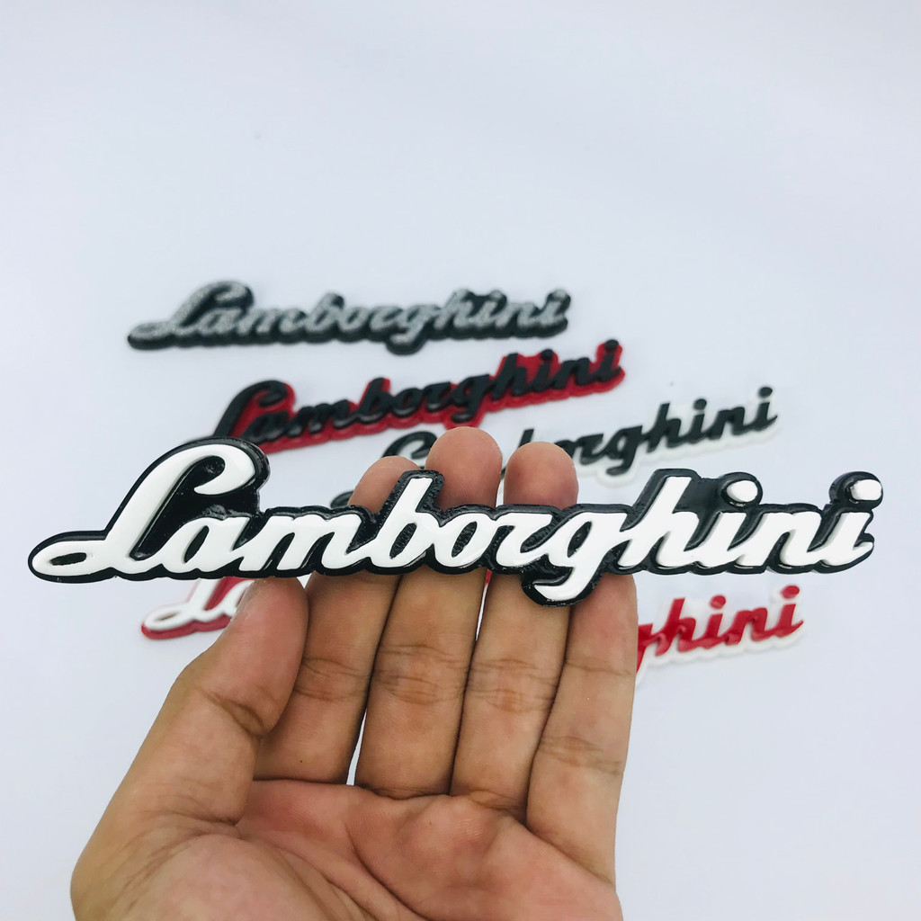 EMBLEM MOBIL LAMBORGHINI HURUF TIMBUL 3 DIMENSI BAHAN RESIN EMBLEM VARIASI MOBIL