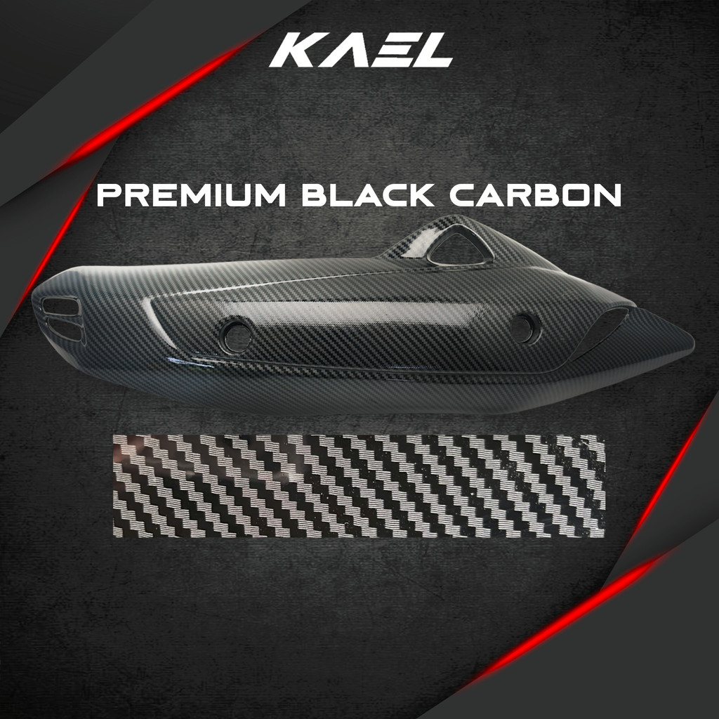 Pelindung Knalpot NMAX Lama Cover Tutup Penutup Tameng Kenalpot Muffler Exhaust N MAX Old Hitam  Black Light Carbon Black Carbon Premium