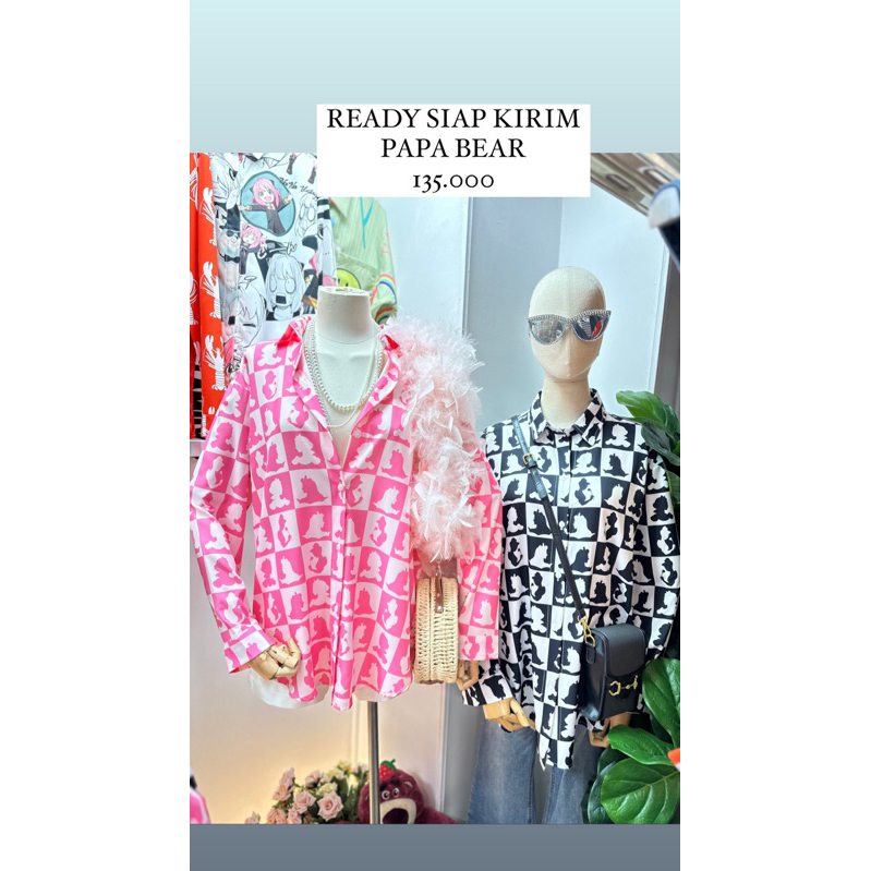 KEMEJA BANGKOK PAPA BEAR MOTIF PRINCESS