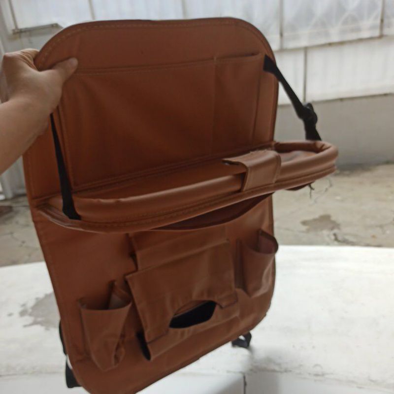 preloved car seat organizer warna coklat