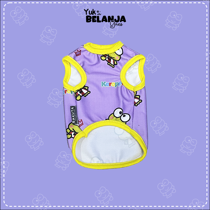 Baju Kucing Bahan Poliester Keroppi Tank Series Terlucu Baju Kucing anjing kelinci Lucu murah Size XS-XXL / Yuk Belanja Gaes!