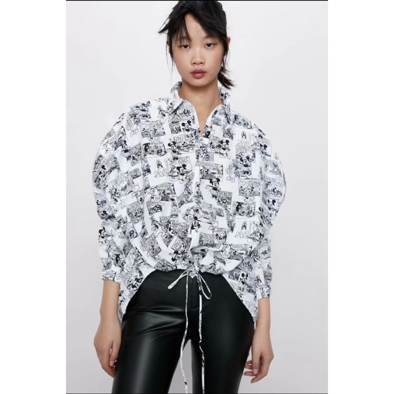 zara x disney mickey oversize shirt
