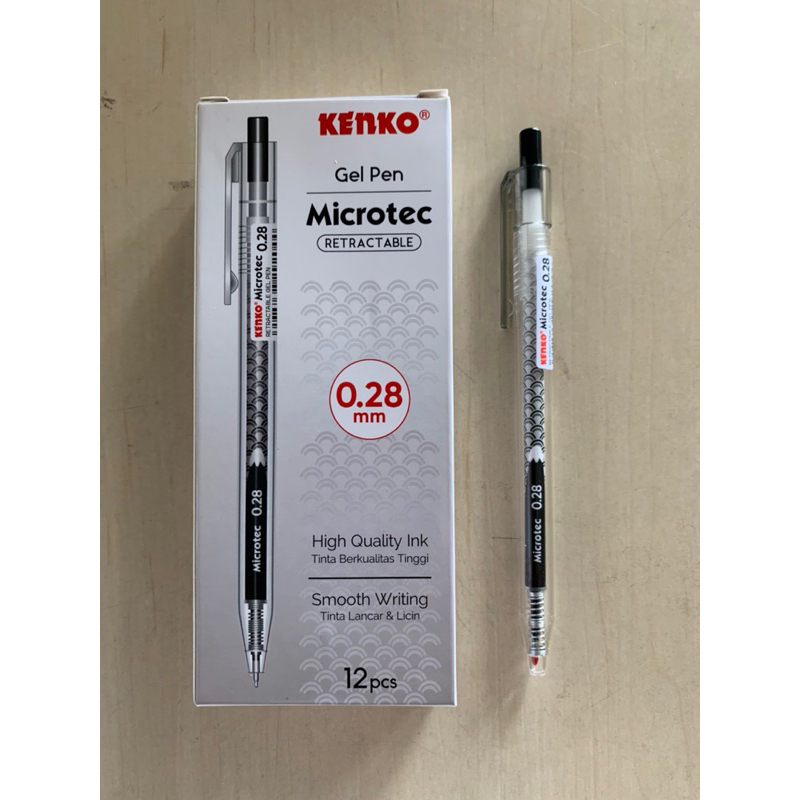 KENKO Microtec Retractable Pen gel 0,28mm (12pc)