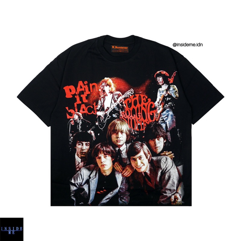 KAOS BAJU VINTAGE OVERSIZE THE ROLLING STONES FULLPRINT LIMITED STOCK
