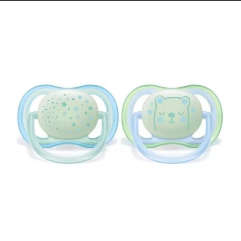 Philips Avent Ultra Air Pacifier With Glow In The Dark isi 2PCS