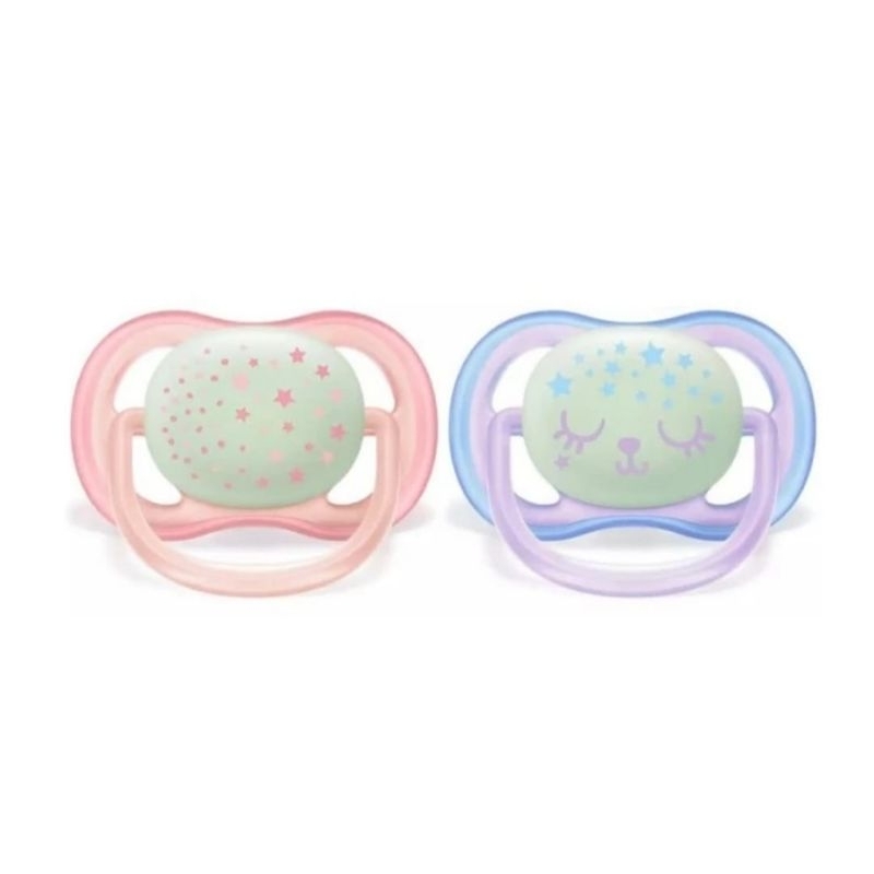 Philips Avent Ultra Air Pacifier With Glow In The Dark isi 2PCS