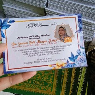 

Stiker Label Kotak Nasi Peringatan Wafat 40/100/1000 hari