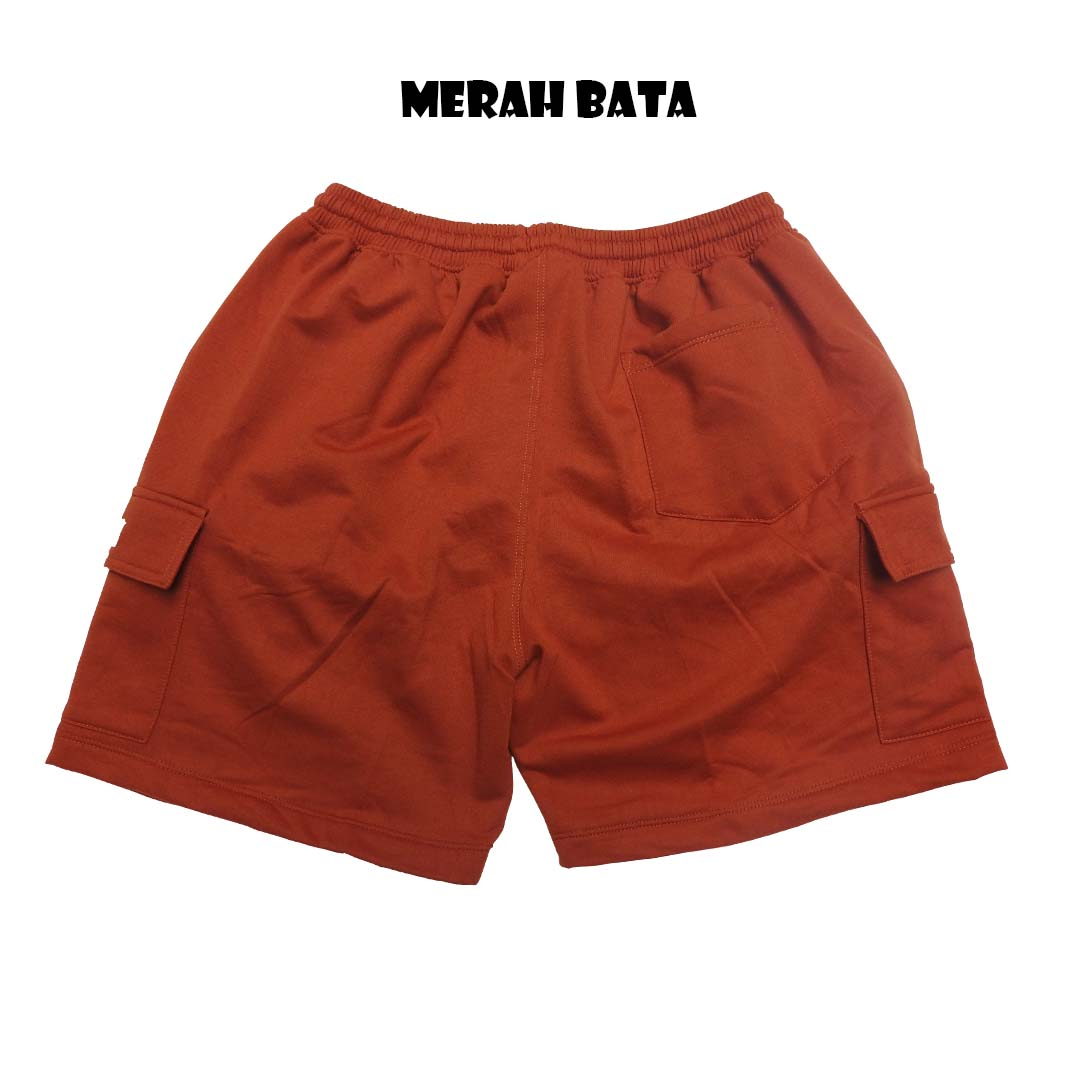 TDE/SHORT CARGO/CELANA PENDEK/UNISEX/PRIA/WANITA/CARGO/MERAH BATA