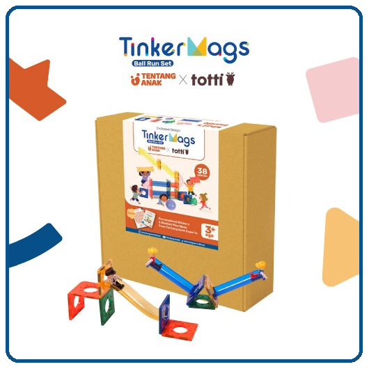 Tentang Anak Tinkermags Edition Ball Run Set 38pcs | Mainan Edukasi