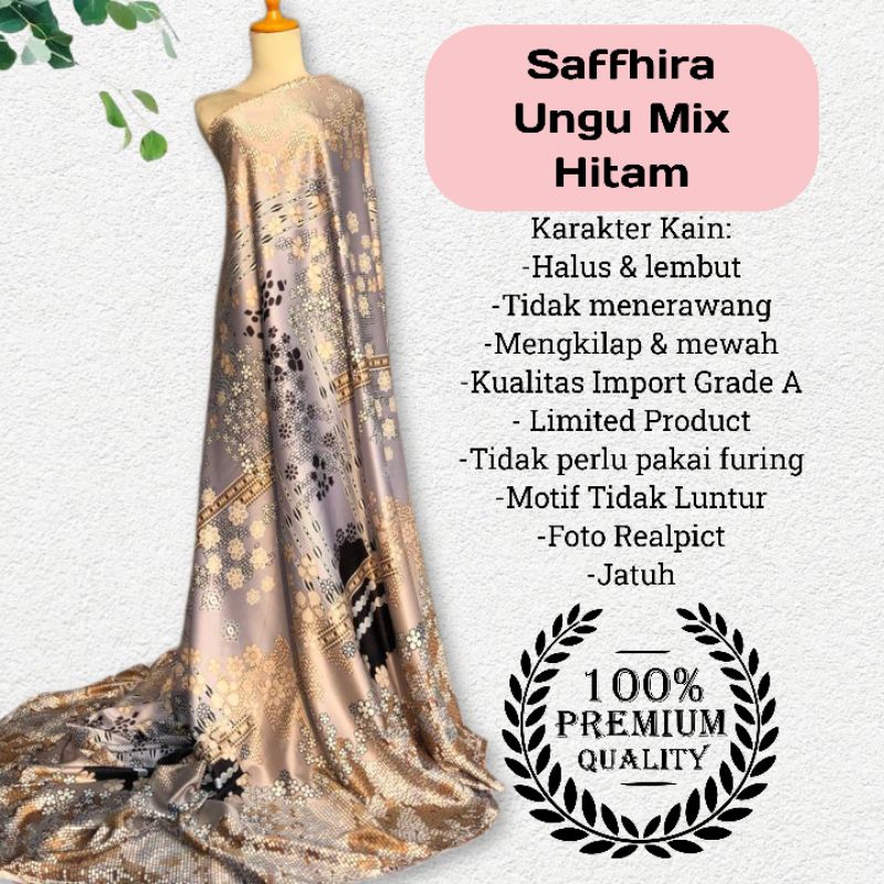 Kain Dr Silk Motif Saffhira harga setengah meter