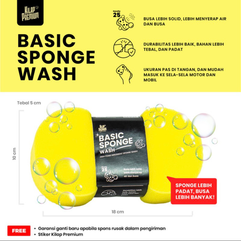 Sponge Cuci Mobil dan Motor Kilap Premium / Busa Cuci Kendaraan