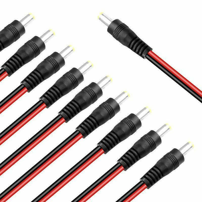 Kabel Power DC Jack Male Female 5.5 x 2.1mm Socket Plug Connector Cable Wire Lot Adaptor CCTV