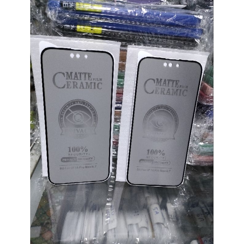 TG Tempered Glass Ceramic Spy iPhone 11 iPhone XR iPhone 14 Pro Max iPhone  14 Pro iPhone 13 Pro Max iPhone 13 iPhone 13 Pro iPhone 14 Anti Gores Matte Privacy