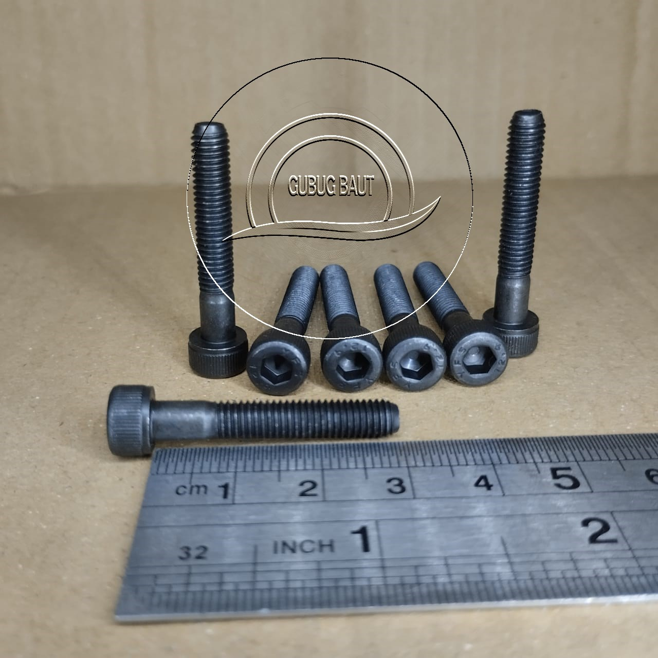 BAUT L BAJA M5X30 PANJANG 3CM 3 CM BAUD L BAJA M5 X 30 KUNCI L4 L 4 KUNCI PAS 8 HALF DRAT WARNA HITA