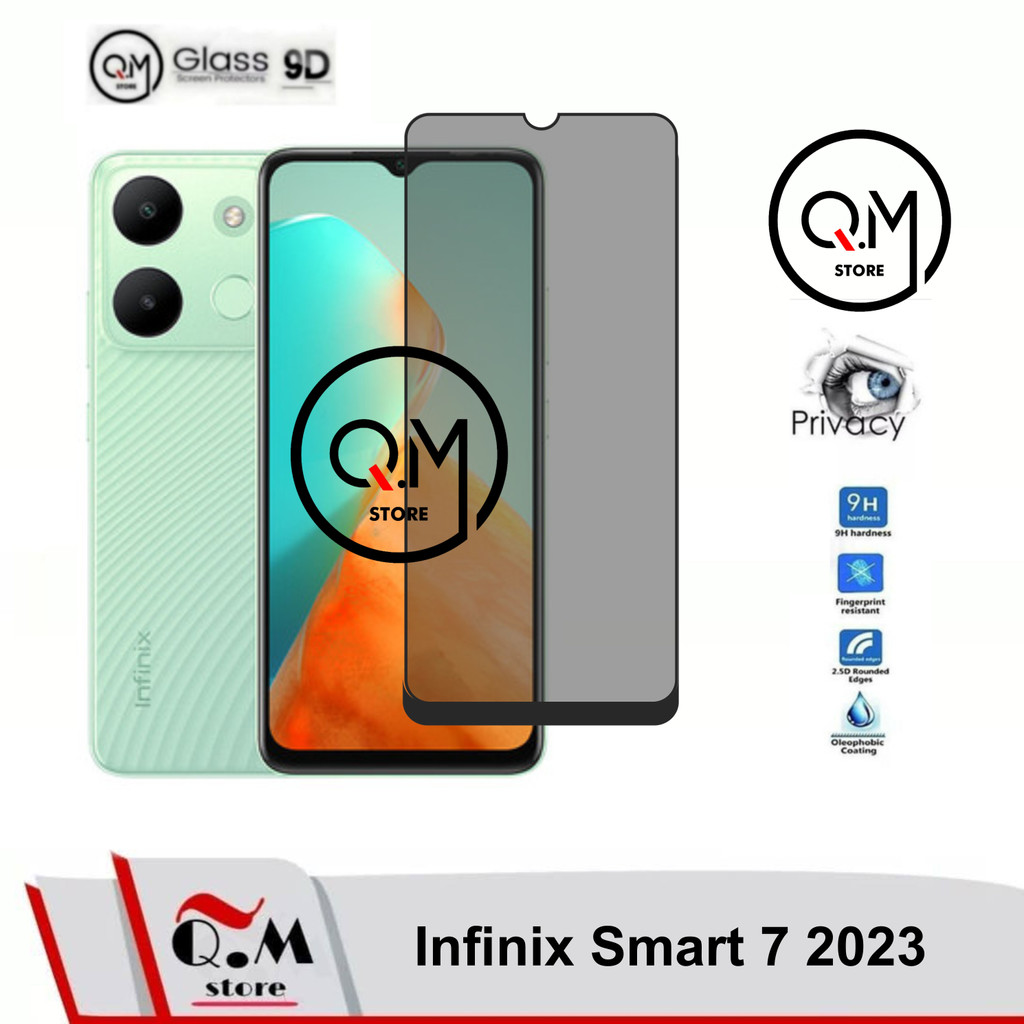 Tempered Glass Anti Spy Infinix Smart 7 2023 Pelindung Layar