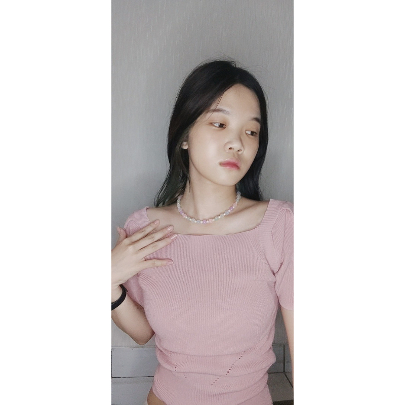 Arsila Water Beads Pearl Korean Necklace Kalung Choker Mutiara Korea