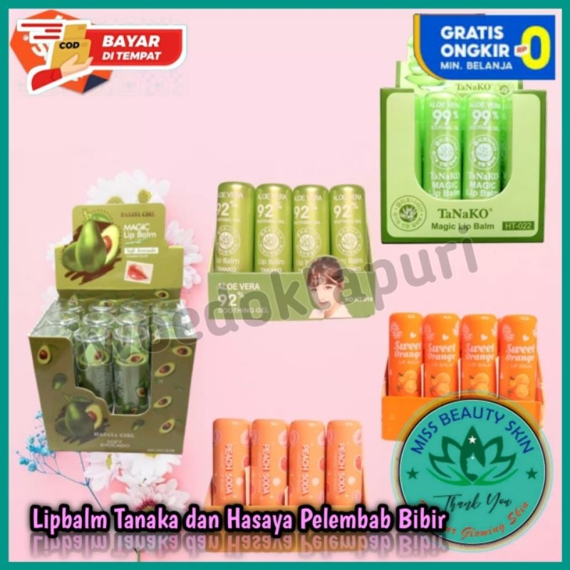 IWD Tanako Lipbalm  Lidah Buaya Sweet Orange Vit C Peach Soda Aloevera 99% Hasaya Avocado Alpukat Pe
