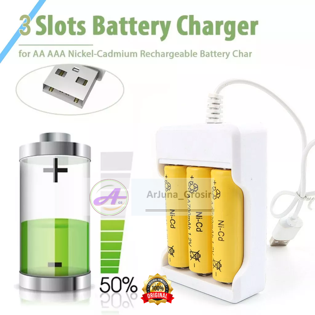 Carger Baterai AA dan Charger Baterai AAA USB