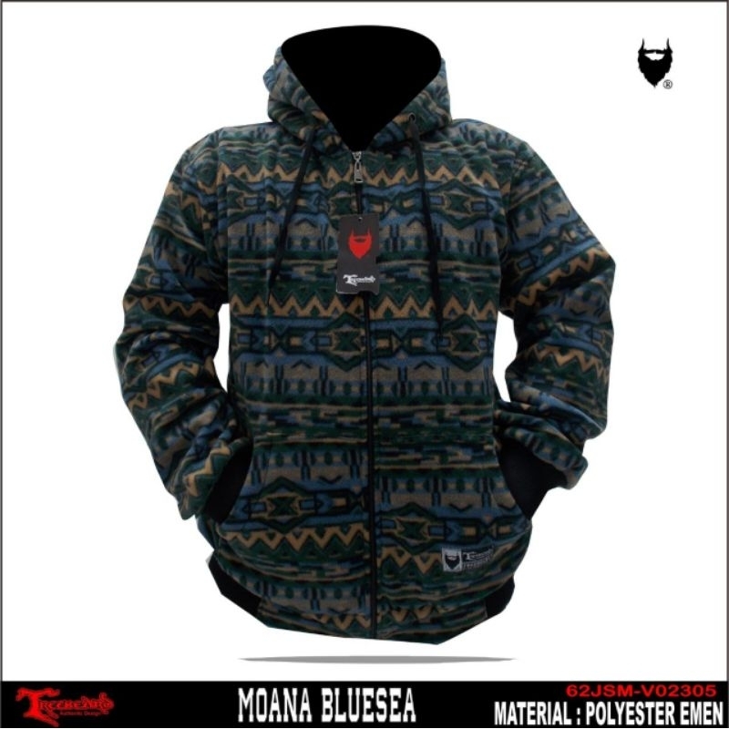 JAKET HOODIE SWEATER MOTIF DEWASA WATERPROOF