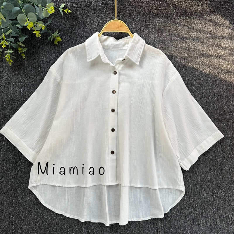 Blouse Wanita Linen / Kemeja Casual Allsize