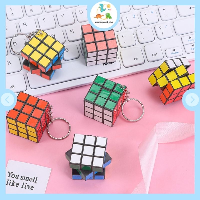 Gantungan Kunci Rubik Mini Ukuran 3x3 CM