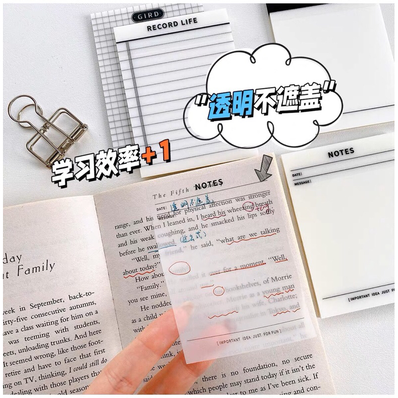 READY STOCK BISA COD - TRANSPARAN CLEAR MEMO PAD STICKY NOTE KERTAS TEMPEL CATATAN PESAN INDEK PEMBATAS BUKU PENANDA POST-IT KARAKTER KARTUN HEWAN LUCU DESAIN KAWAII GAYA DIARY CEWEK KPOP KOREA FANCY ELEGAN MURAH PREMIUM IMPOR AESTHETIC JURNAL DEKORASI