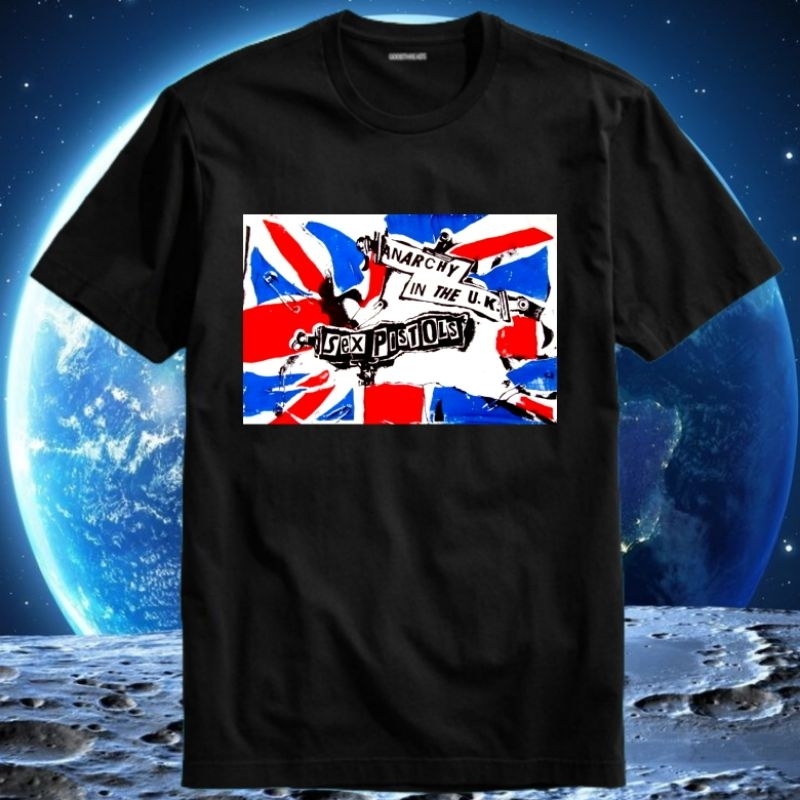 Baju Kaos Tshirt Pria Laki Cowok Cewek Unisex Dewasa Band Sex Pistols Pistol