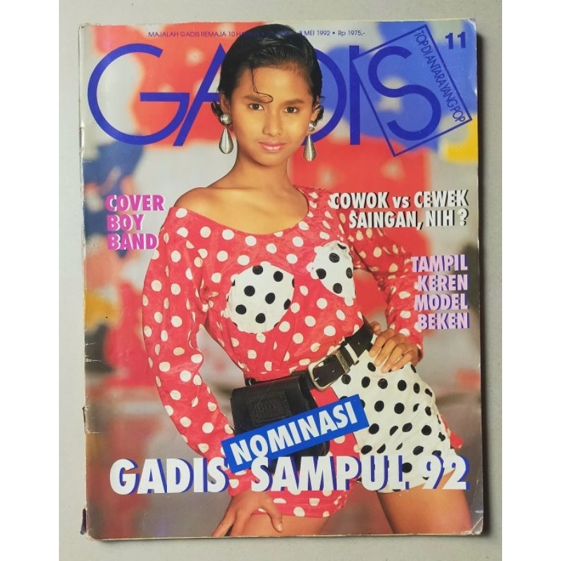 Majalah Gadis 27;April 1992 : Cover Maharani Djody - Nominasi Gadis Sampul '92