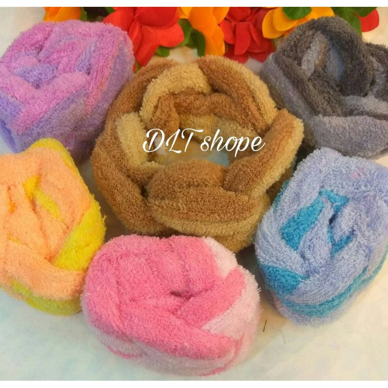 6 PCS IKAT RAMBUT KEPANG BESAR BAHAN HANDUK LEMBUT LILIT 5