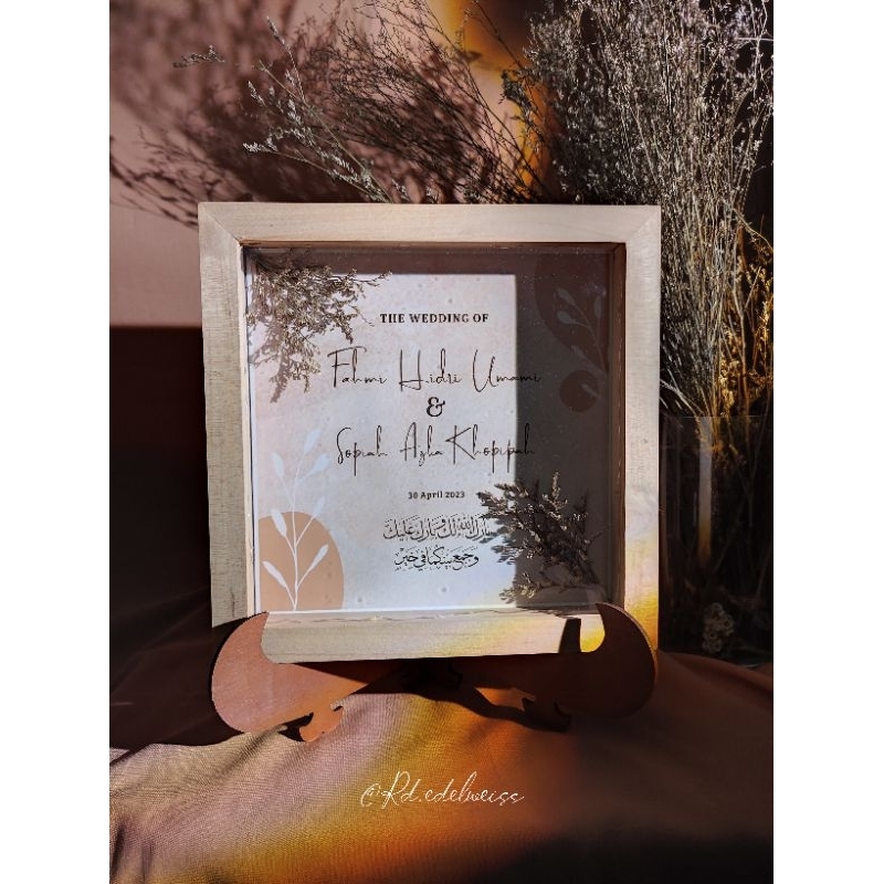 FRAME GIFT/FRAME HADIAH UNIK/KADO NIKAH/KADO BIRTHDAY/FRAME UCAPAN 3D RUSTIK