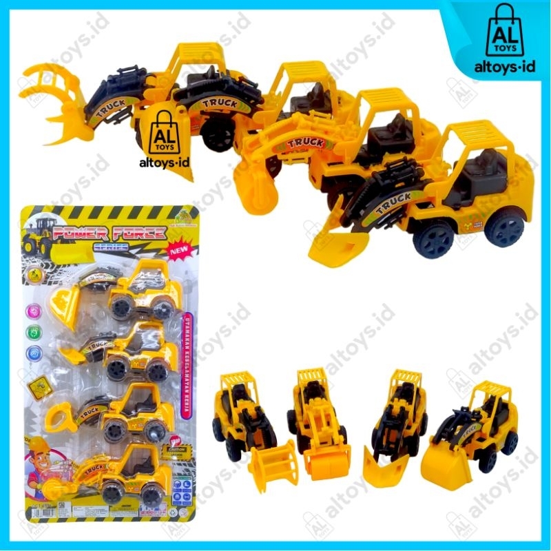 Mainan Mobil Mobilan Power Truck Konstruksi Construction Play Set OCT6376