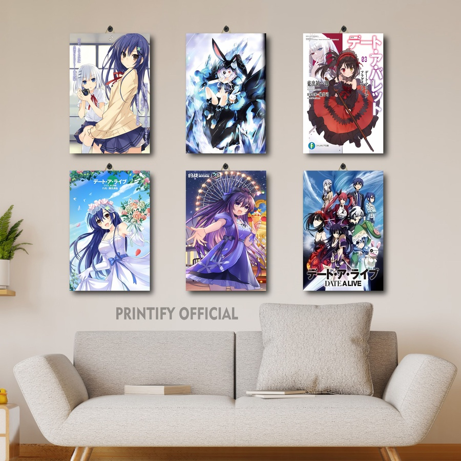 DEKORASI KAMAR GAMING ANIME KURUMI TOKISAKI 20X30 / POSTER KAMAR KAYU WAIFU ANIME KOTORI ITSUKA / PA