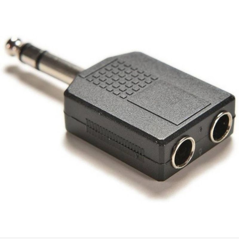 SKU-1053 KONEKTOR Y SPLITTER 6.5MM MALE TK 2 FEMALE 6.5MM / ADAPTER