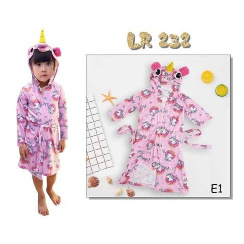 HANDUK KIMONO ANAK / HANDUK RENANG ANAK / HANDUK ANAK UNICORN / SWIM TOWEL