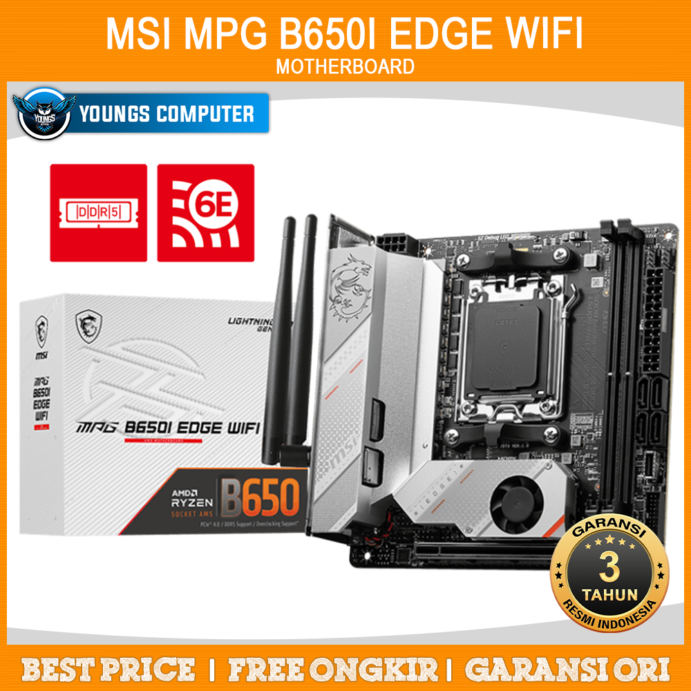 MSI MPG B650I EDGE WIFI | MOTHERBOARD AMD B650 AM5 DDR5 ITX Gaming