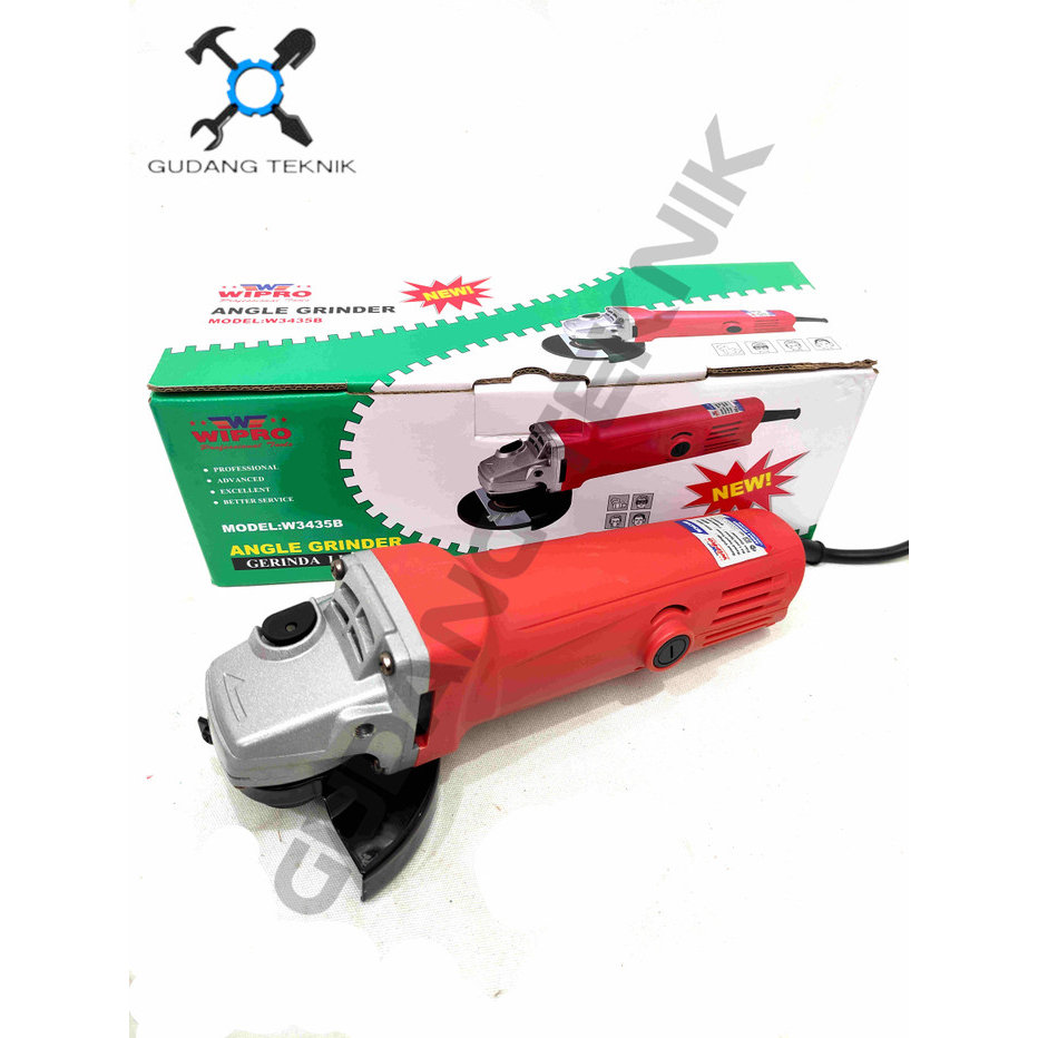 Mesin Gerinda Tangan 4&quot; W3435B WIPRO / Electric Angle Grinder Gurinda Grinda Tangan Gerinda Listrik 4 Inch W 3435 B WIPRO