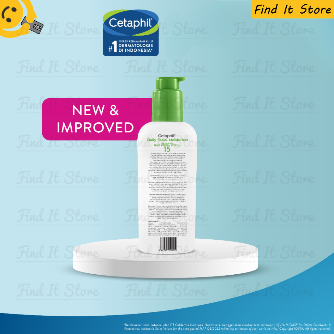 Cetaphil Daily Facial Moisturizer SPF15 PA++ 118ml Pelembab Wajah UVA UVB Protection