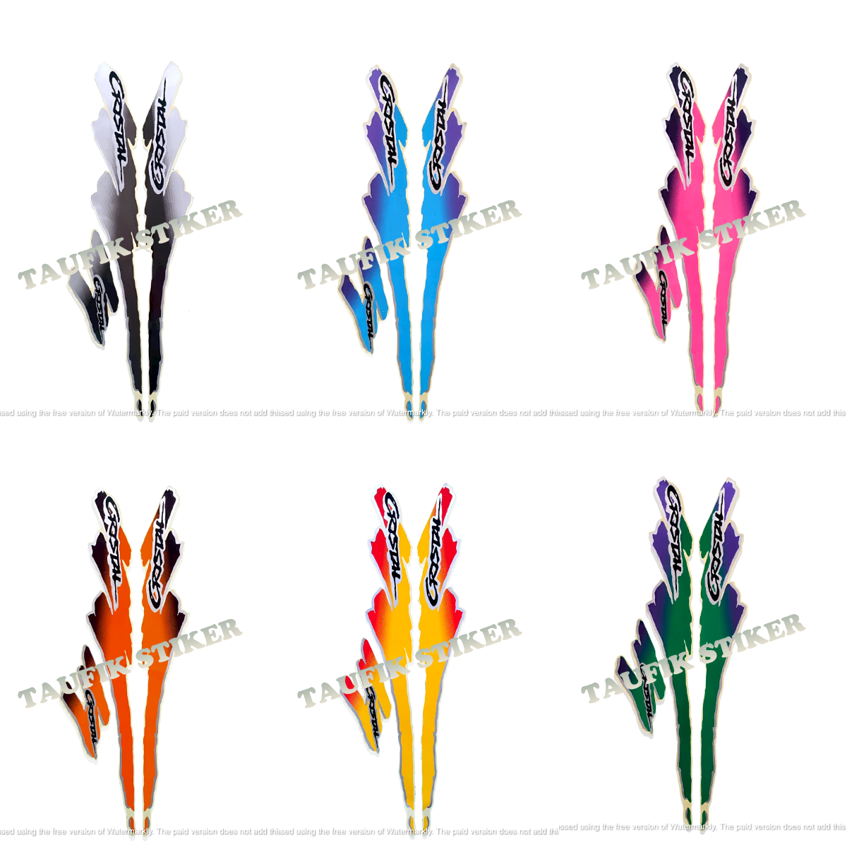 STRIPING LIS BODY MOTOR SUZUKI CRYSTAL TUNE 1994 SEPASANG STANDAR FULL SET