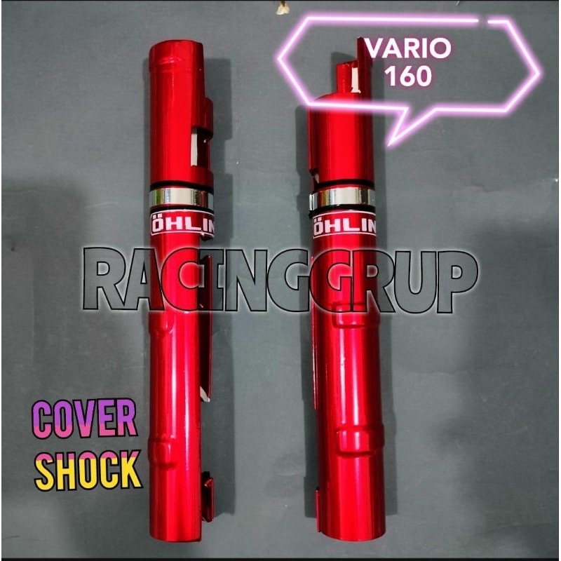 COVER SHOCK DEPAN ALL NEW VARIO 160 CBS&amp;ABS FULL SAMPAI BAWAH MERAH
