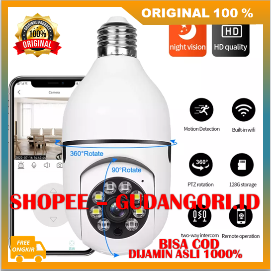 CCTV Pintar Bohlam Lampu CCTV 360 Camera CCTV Mini Wireless ORIGINAL