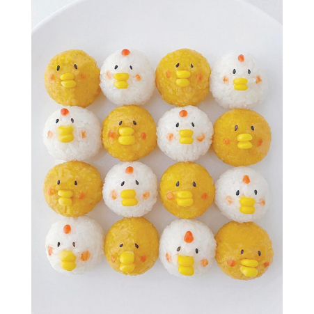 GrosirMart Cetakan Nasi Bento Bola Bola Mini 4 in 1 Bekal Anak Mini Ball Bento Mould Rice Ball Puncher