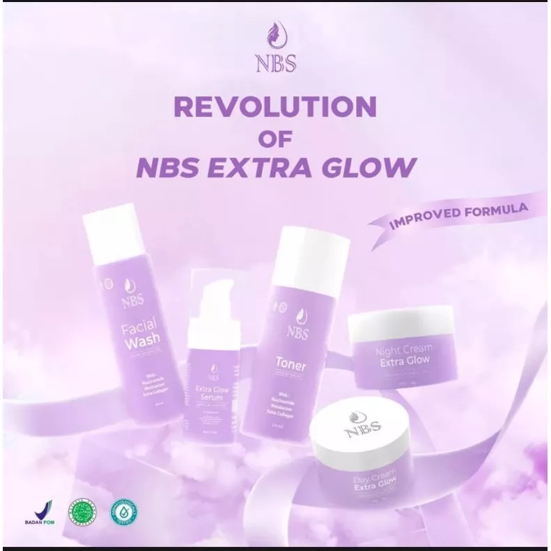 NBS Paket Extra Glow-Paket Skincare NBS Extra Glow-Paket Kecantikan perawatan wajah NBS